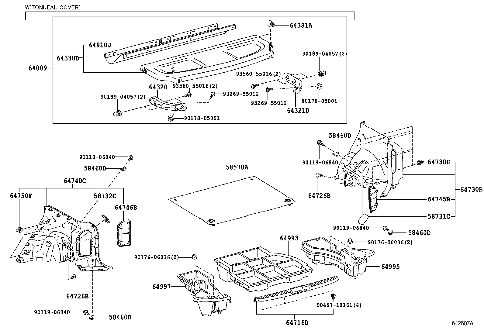 64993-12050 BOX, DECK FLOOR, REAR product image