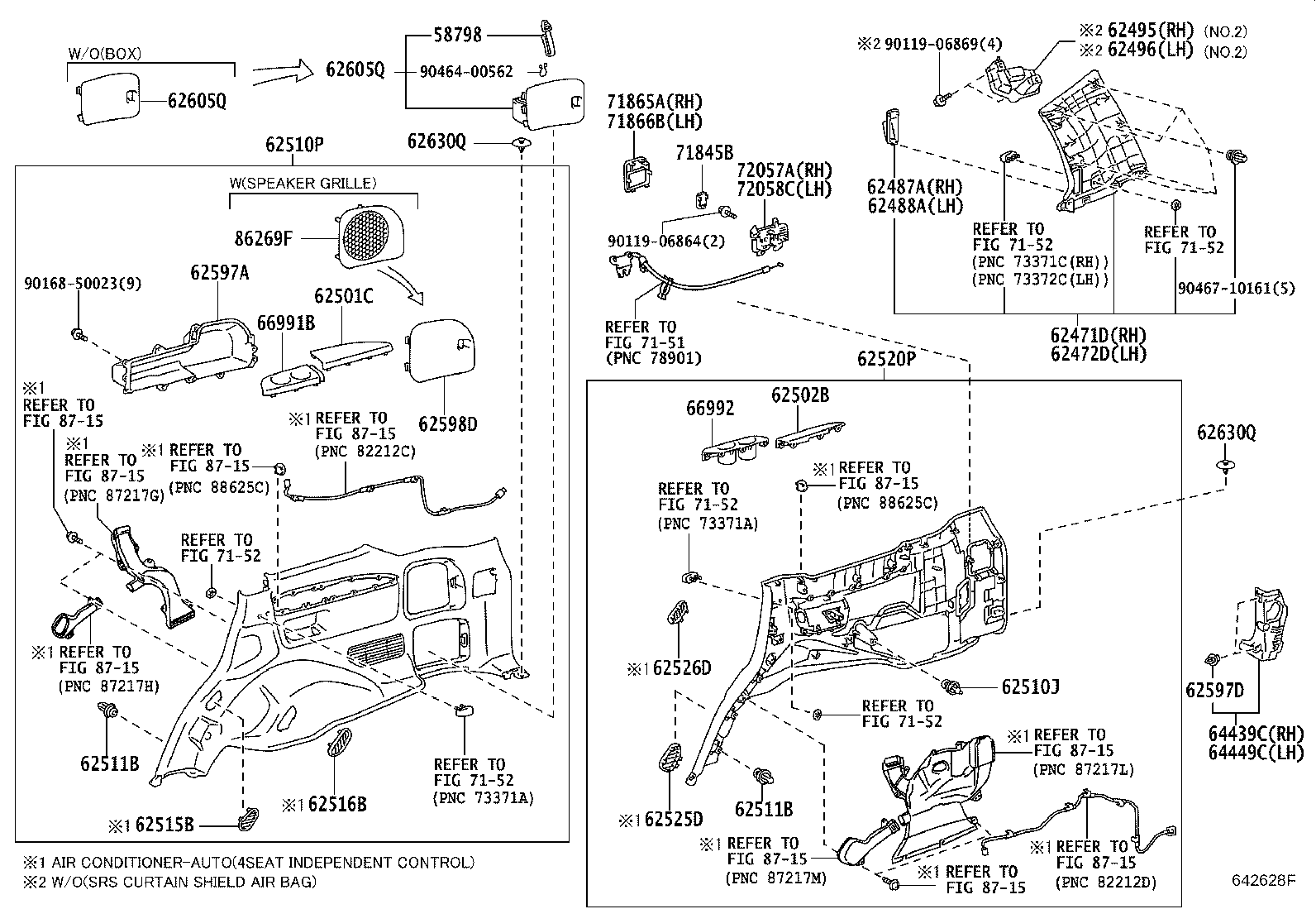 62412-60150 GARNISH, CENTER PILLAR, UPPER LH product image