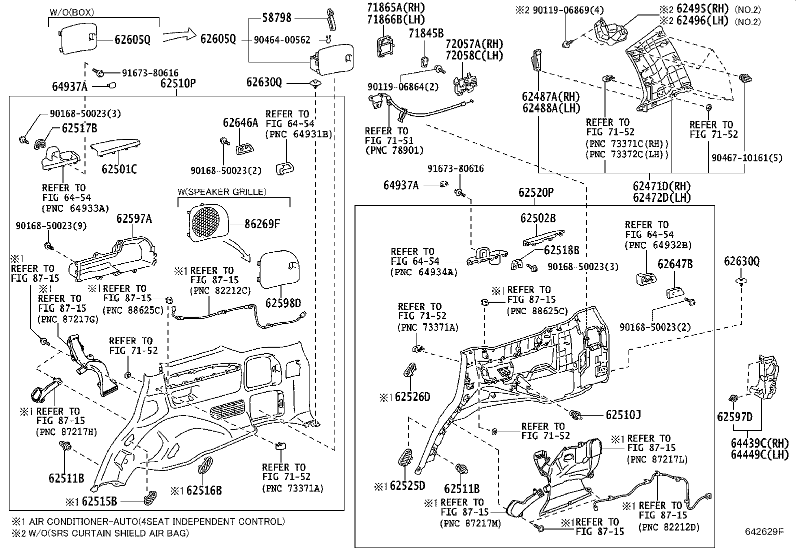 62412-60150 GARNISH, CENTER PILLAR, UPPER LH product image