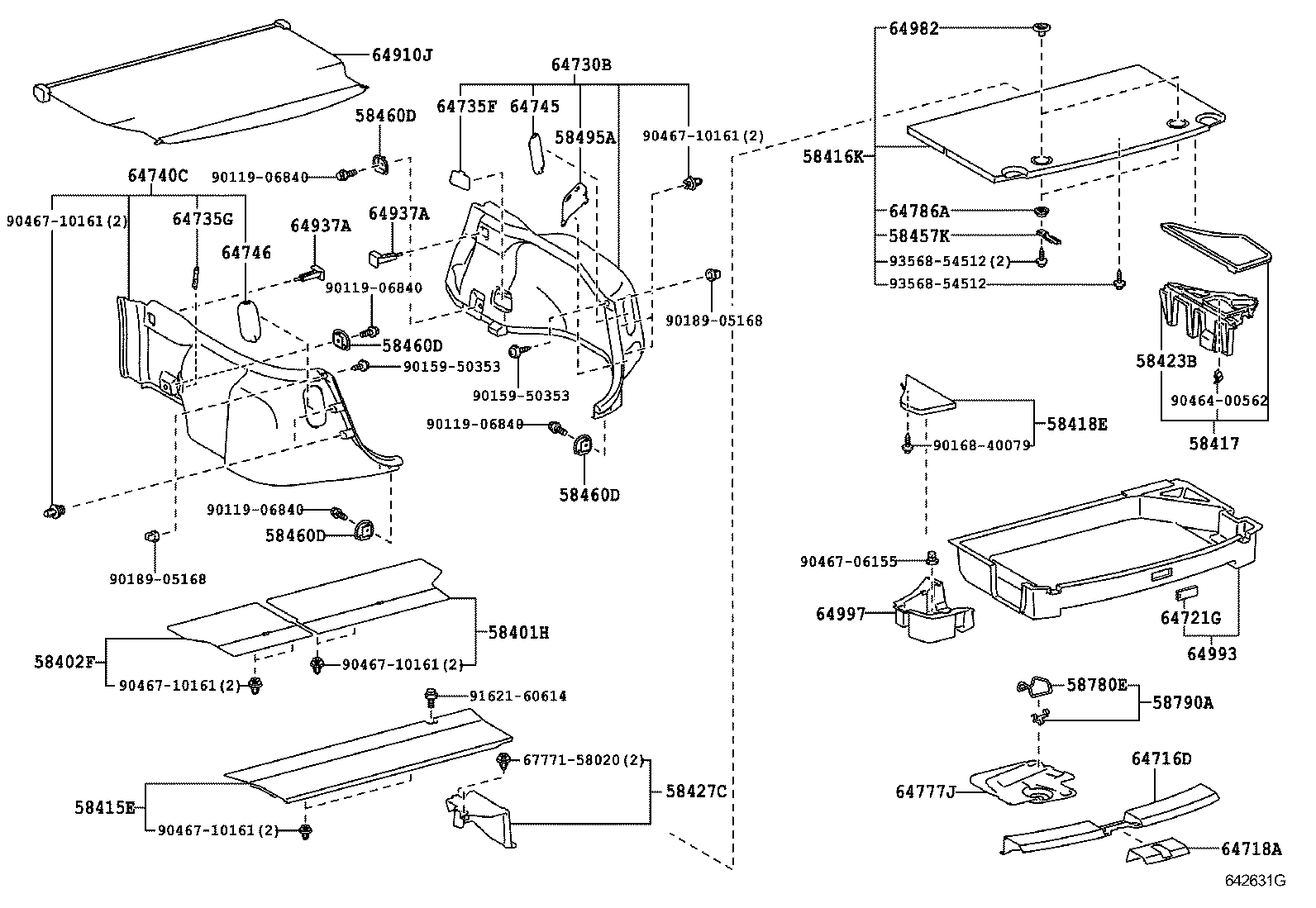 64730-47050-B2 PANEL ASSY, DECK TRIM SIDE, RH product image