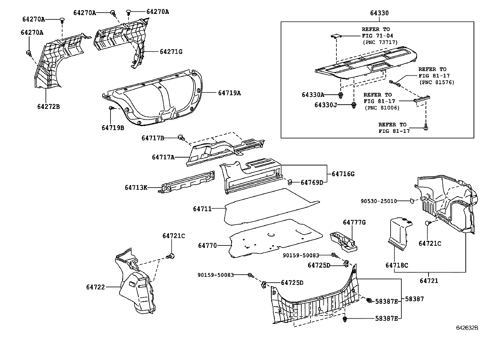 64271-06030 BOARD, ROOM PARTITION, RH product image