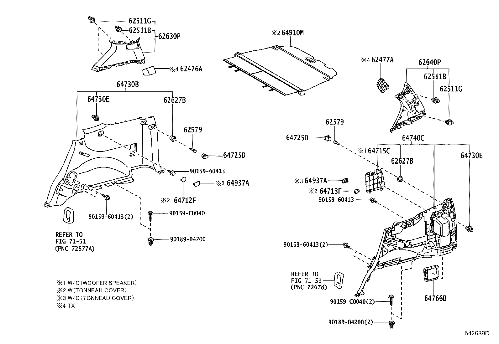 62170-0G030 AIR BAG ASSY, CURTAIN SHIELD, RH product image