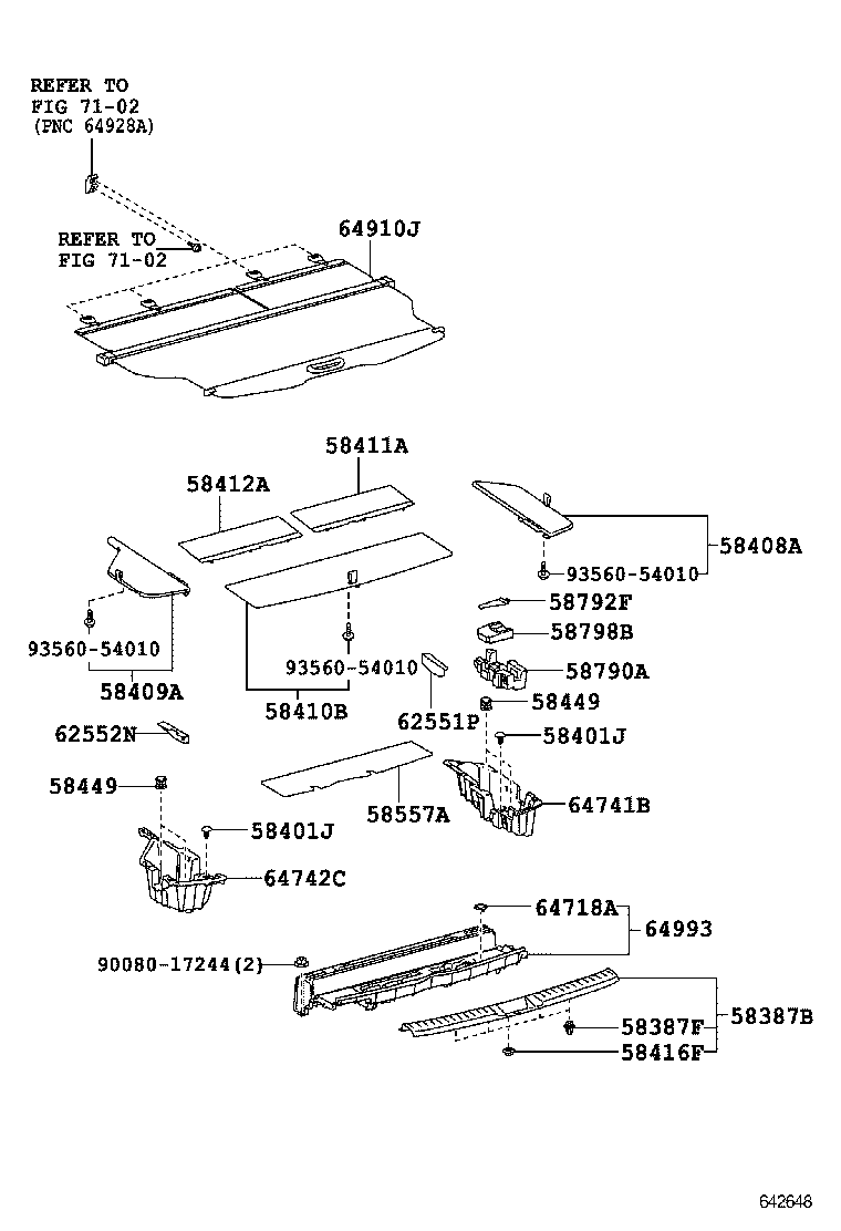 58557-0E020 MAT, REAR product image