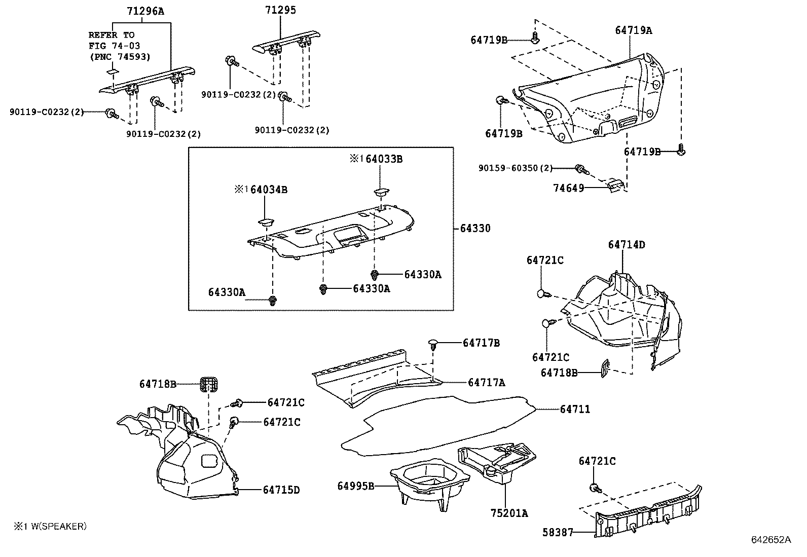 64330-0P101 PANEL ASSY, PACKAGE TRAY TRIM product image
