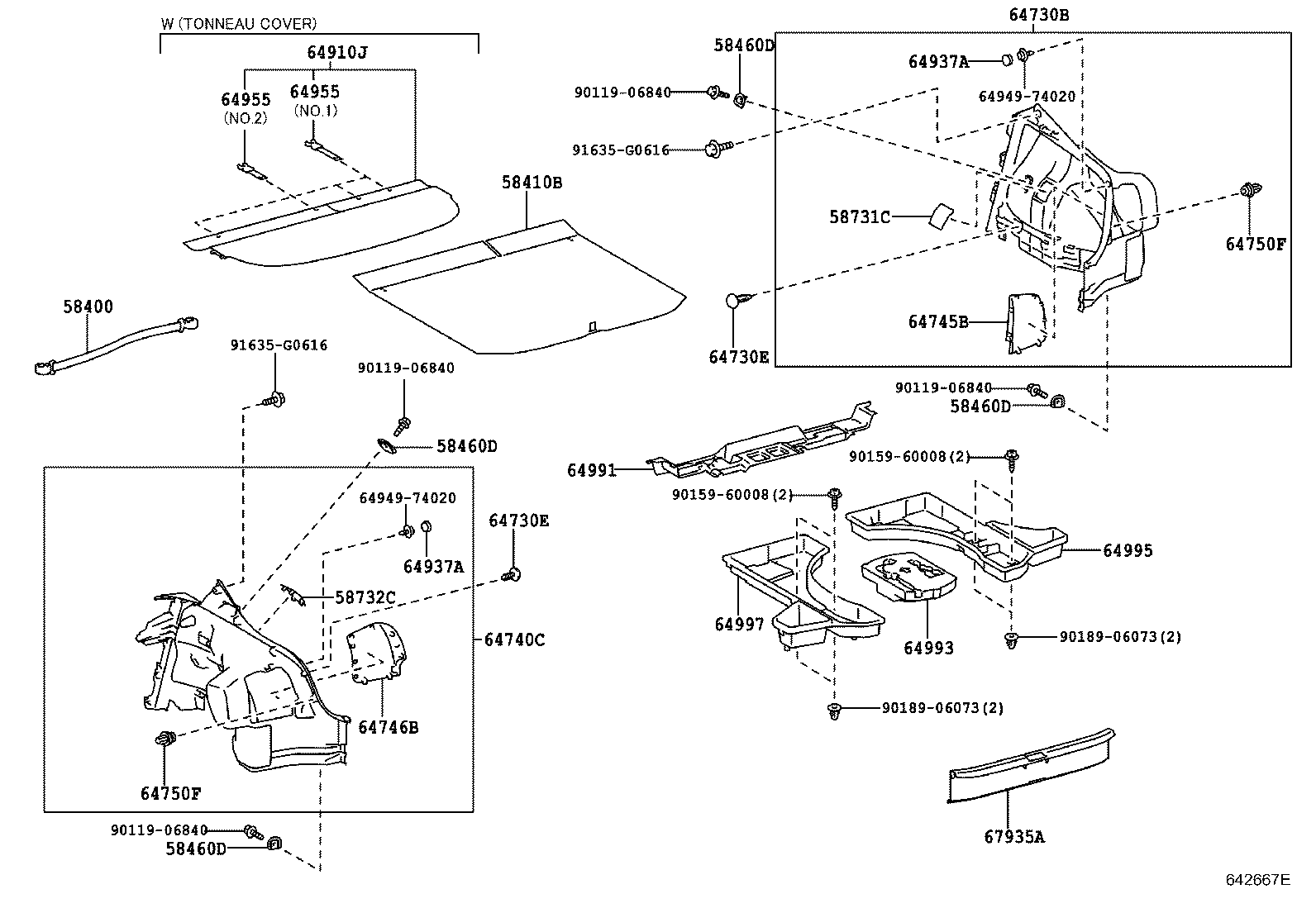 Toyota 58400-21030 BELT ASSY, LUGGAGE HOLD, NO.1