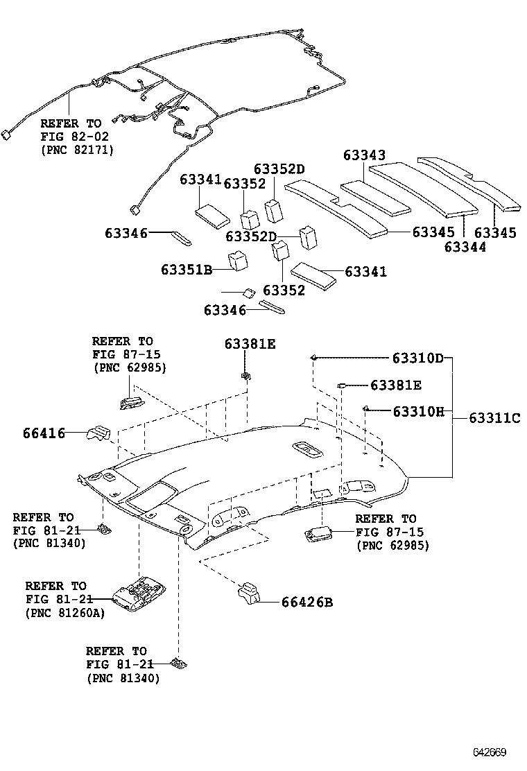63341-30430 PAD, ROOF SILENCER, NO.1 product image