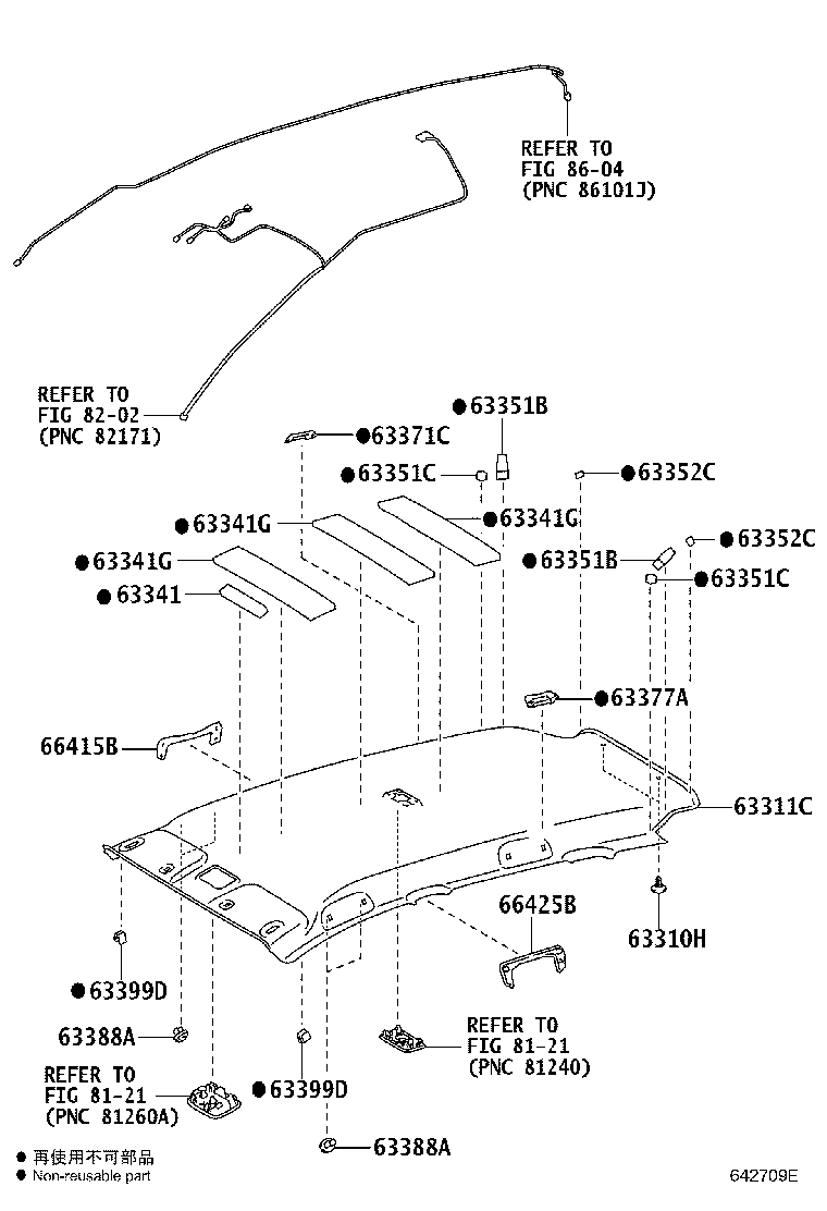 63341-52450 PAD, ROOF SILENCER, NO.5 product image