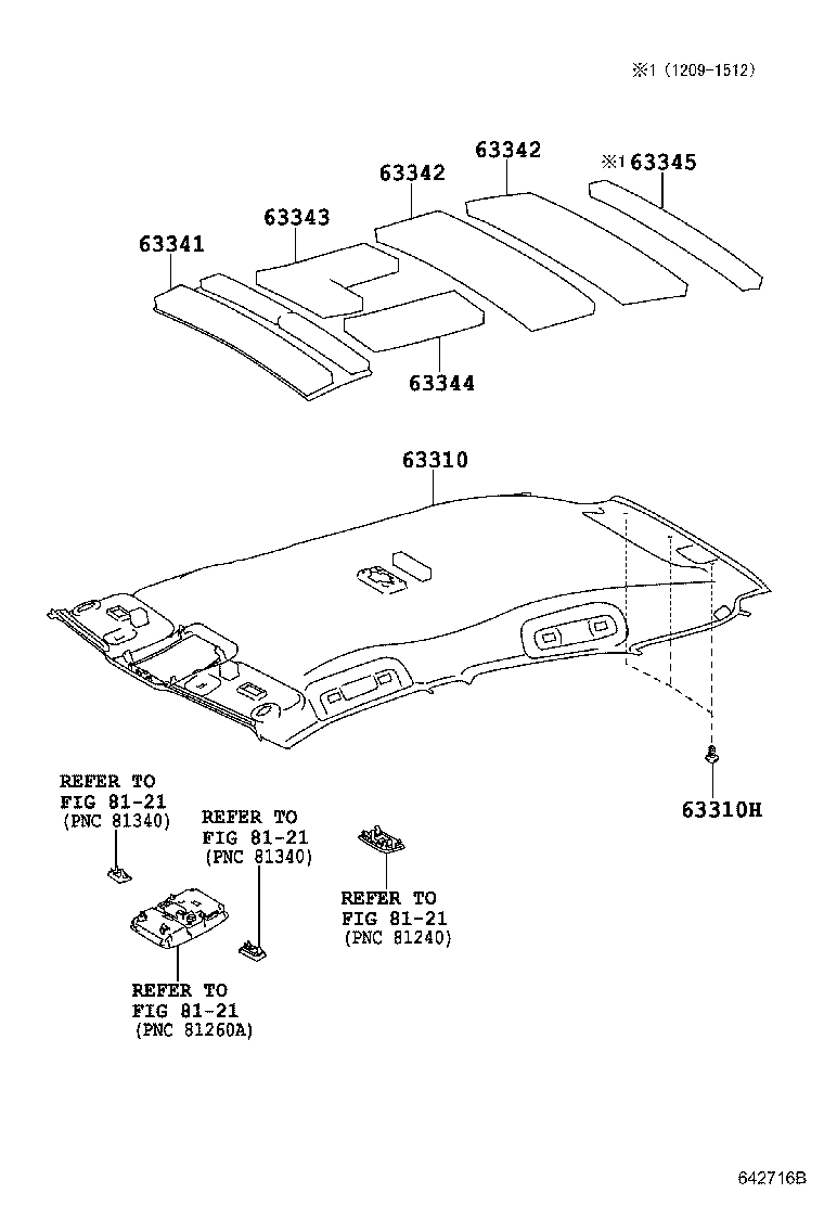 63344-76010 PAD, ROOF SILENCER, NO.4 product image