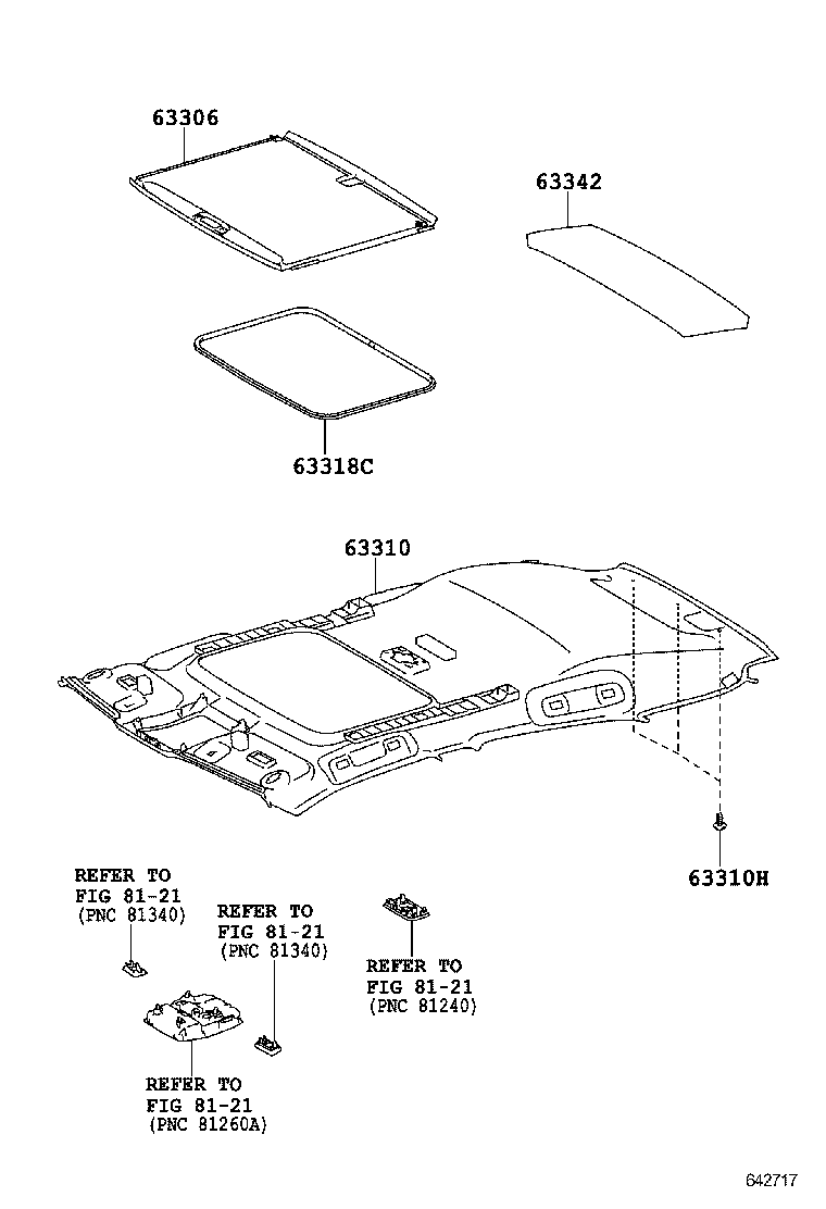 63344-76010 PAD, ROOF SILENCER, NO.4 product image