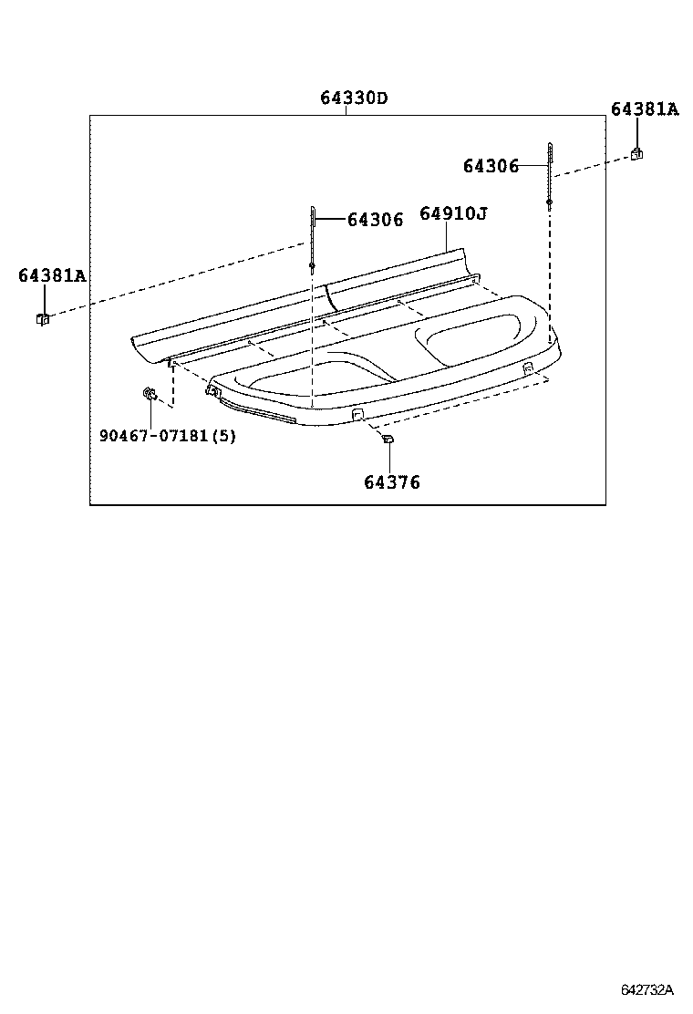 64779-46010 TRAY, SPARE WHEEL COVER product image