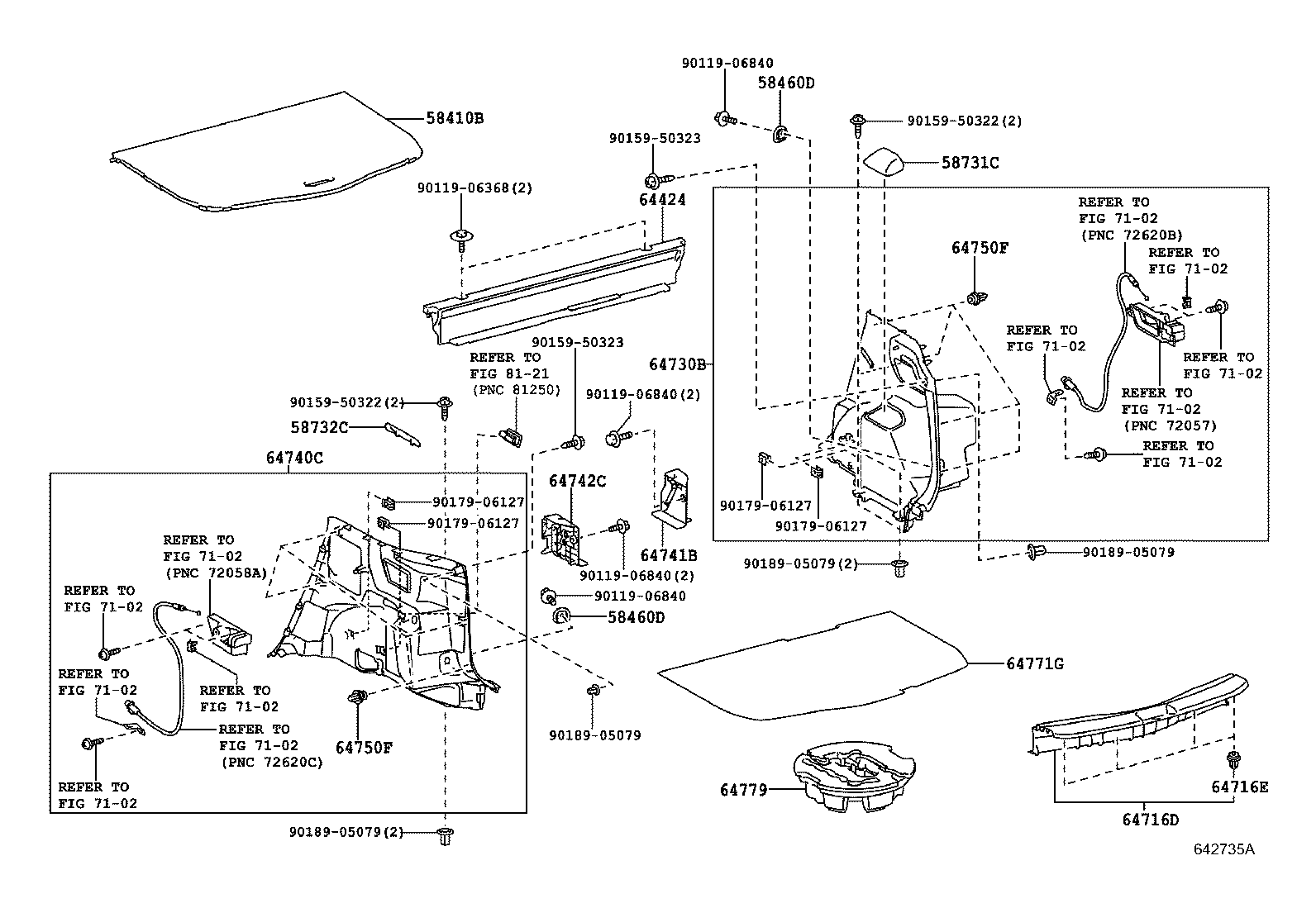 64779-46010 TRAY, SPARE WHEEL COVER product image