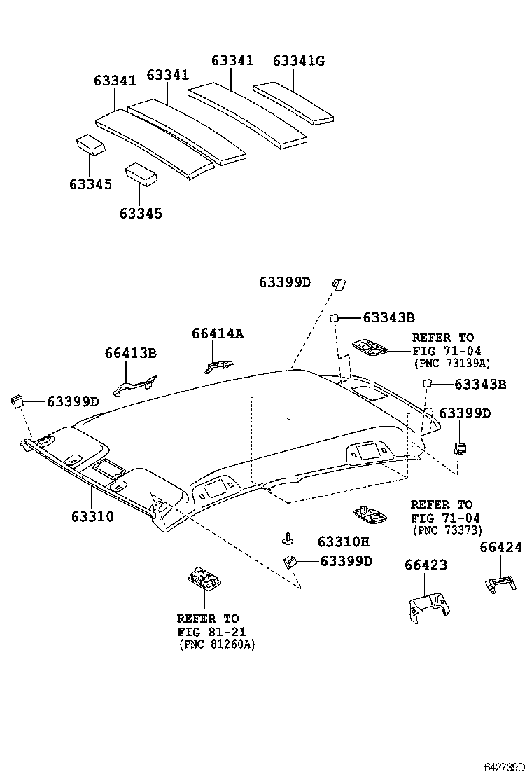 63341-52250 PAD, ROOF SILENCER, NO.1 product image