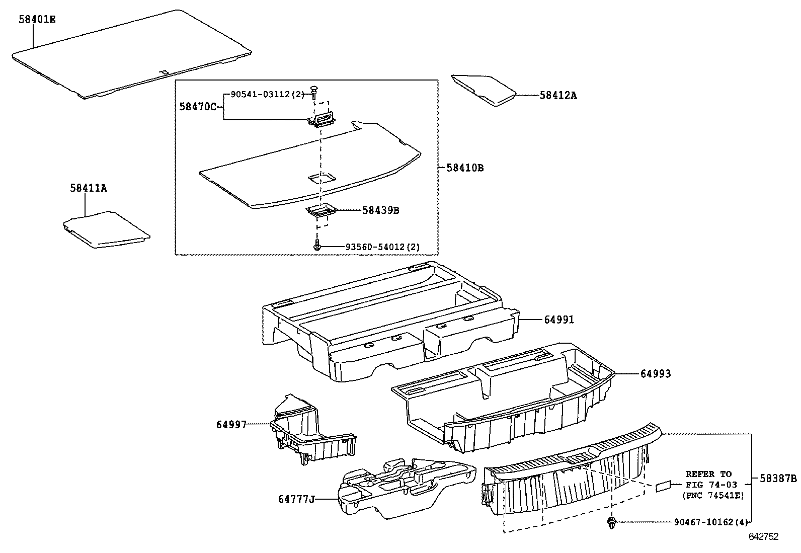 58492-72010 HOOK, DECK BOARD LOCK product image