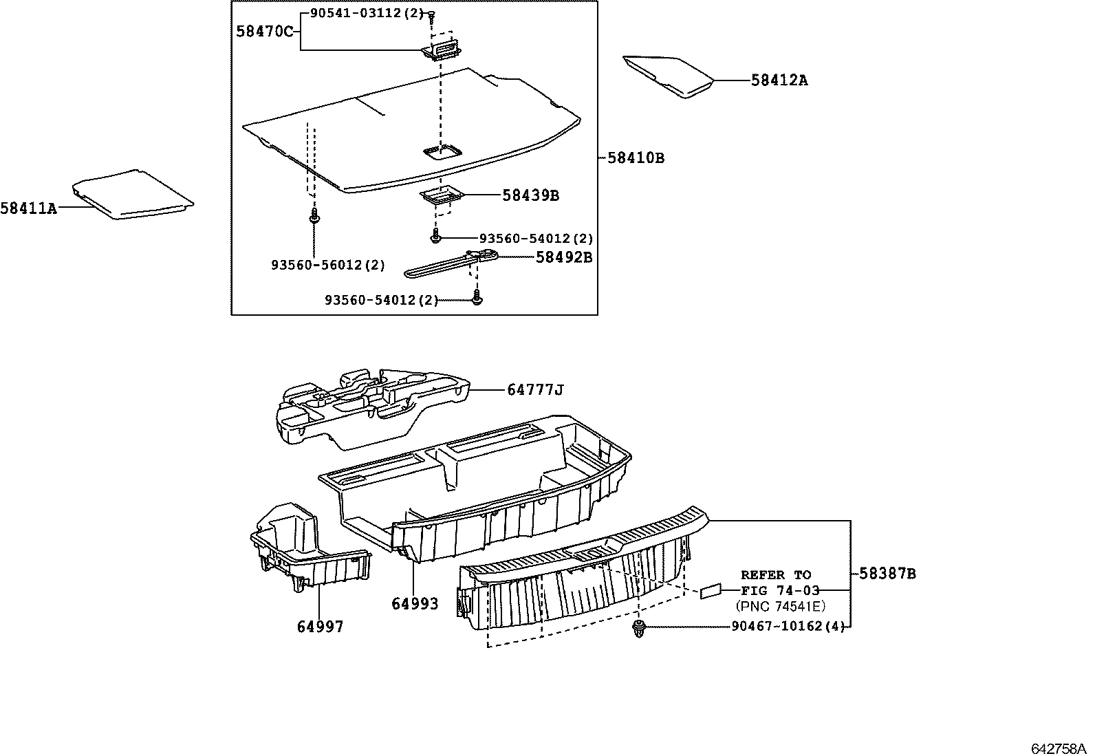 58492-72010 HOOK, DECK BOARD LOCK product image