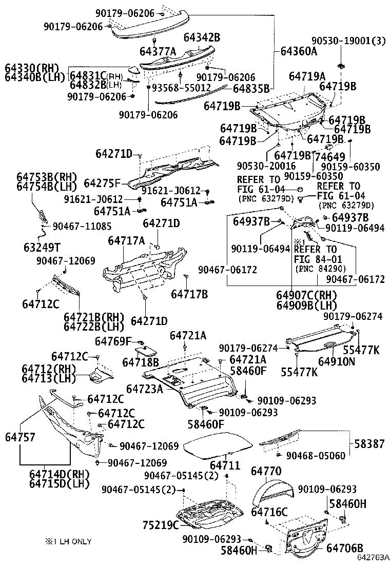 Toyota 58387-24020-B0 PLATE, REAR FLOOR FINISH