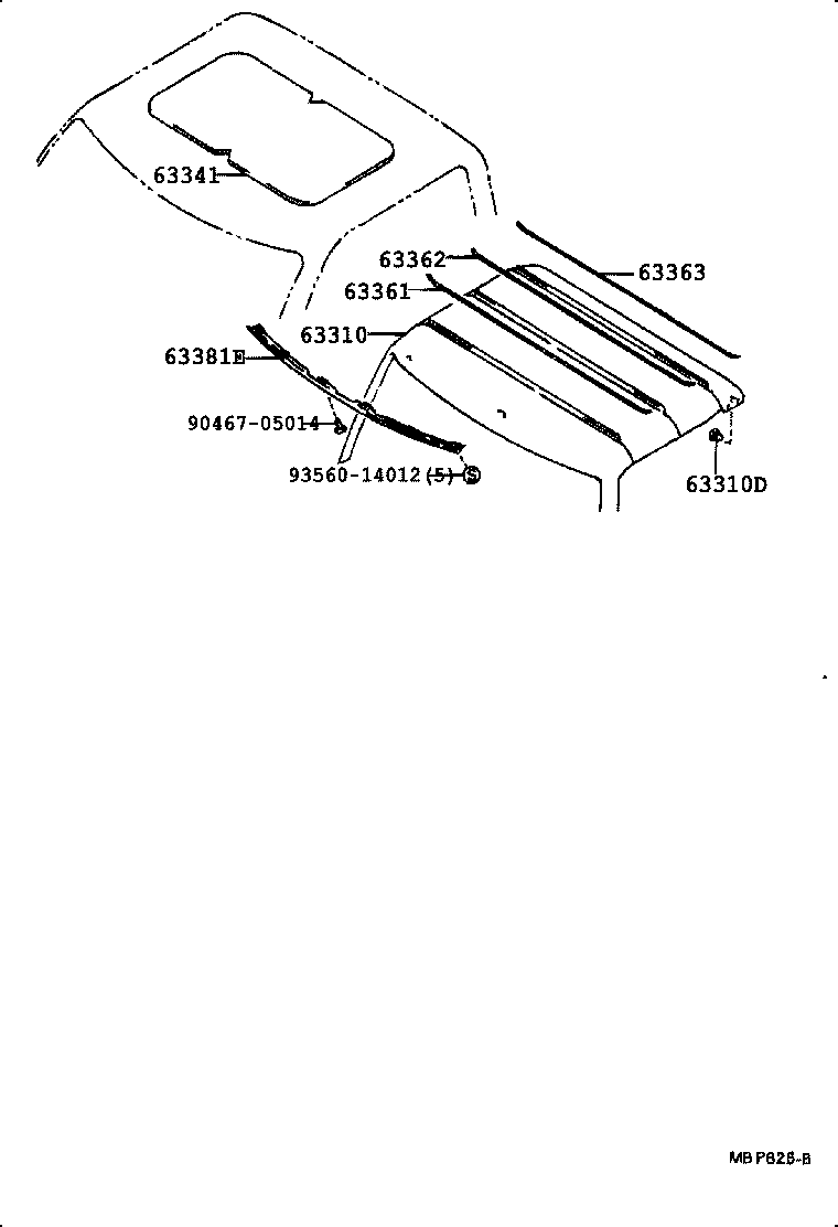 63341-22H92 PAD, ROOF SILENCER, NO.1 product image