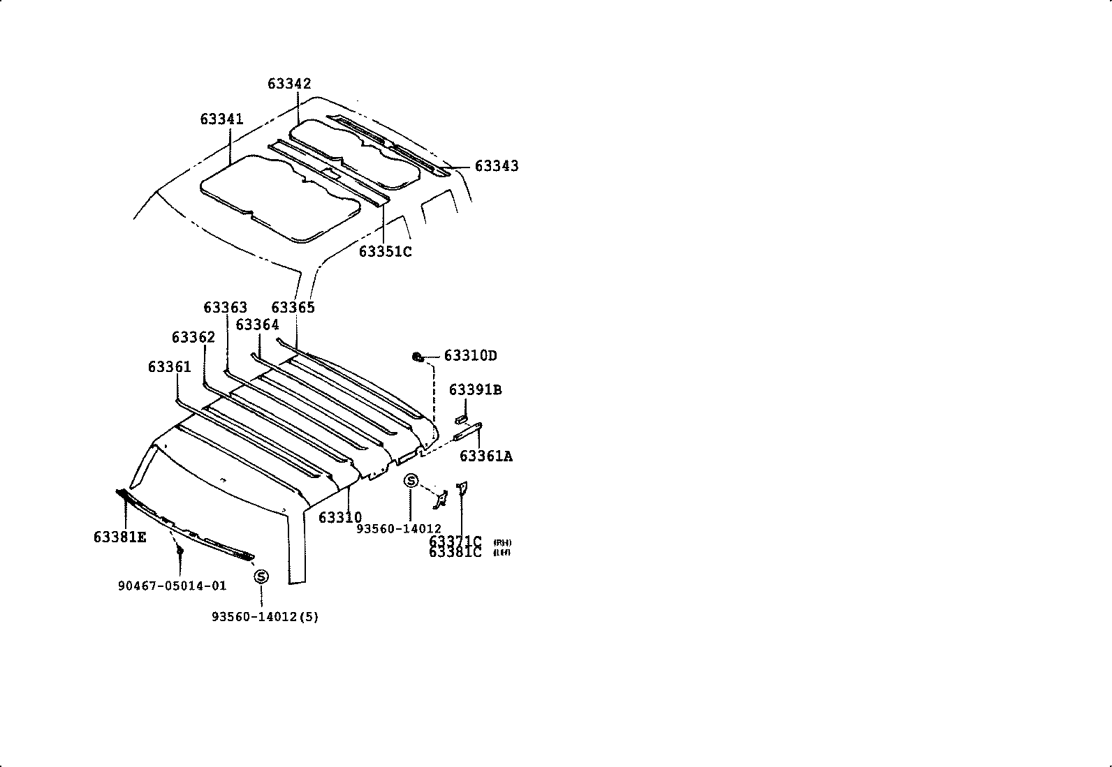 63341-22H92 PAD, ROOF SILENCER, NO.1 product image