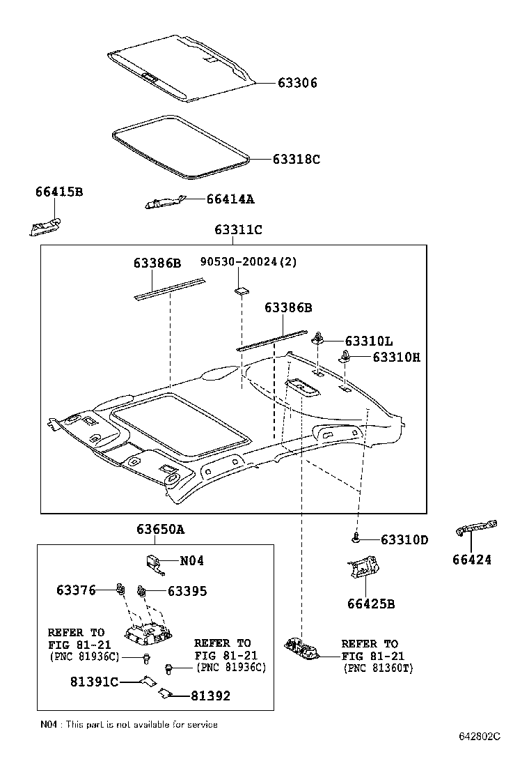 62495-33010 SPACER, SIDE RAIL, REAR RH product image