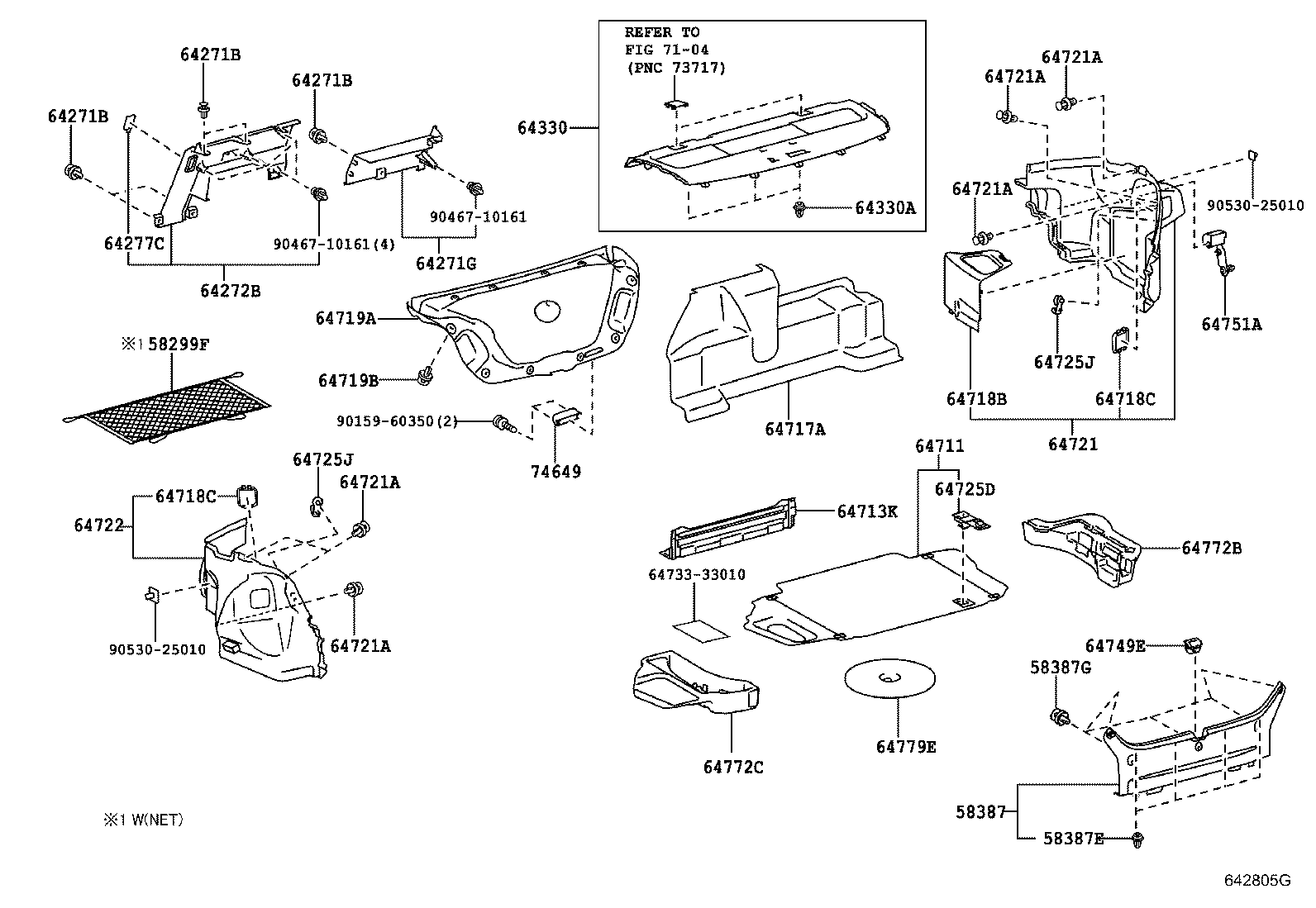 64271-33070 BOARD, ROOM PARTITION, RH product image