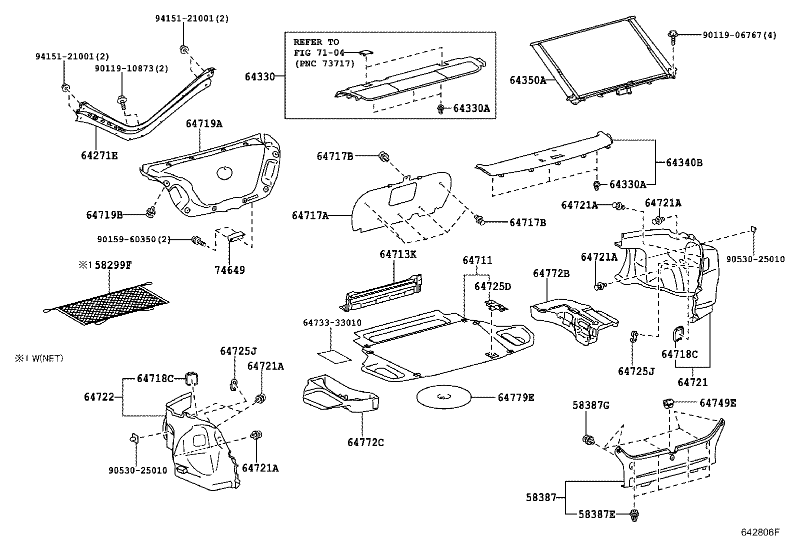 64271-33070 BOARD, ROOM PARTITION, RH product image