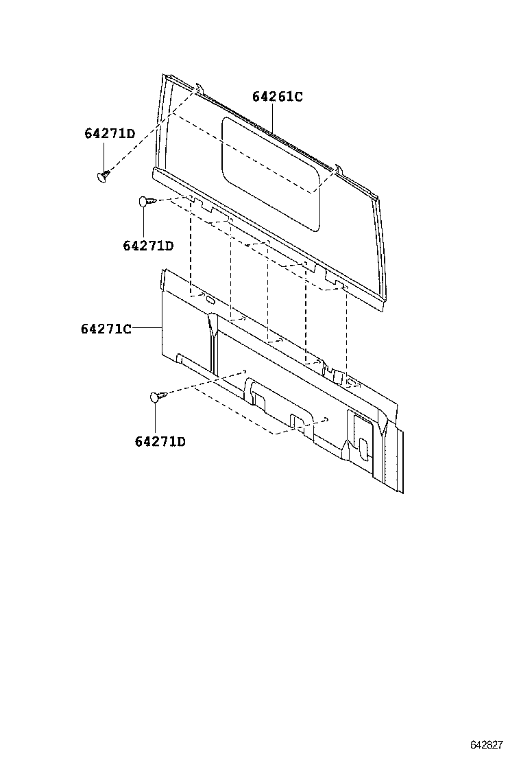 64271-37620-B0 TRIM, BACK PANEL product image