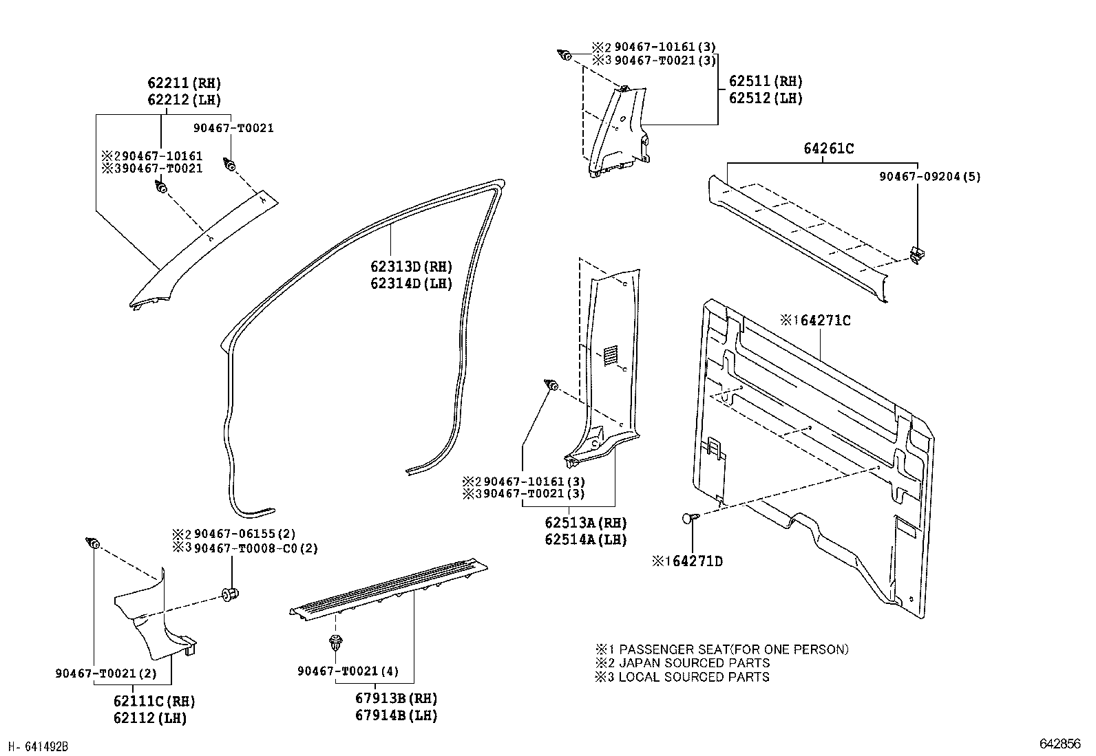 62170-0K031 AIR BAG ASSY, CURTAIN SHIELD, RH product image