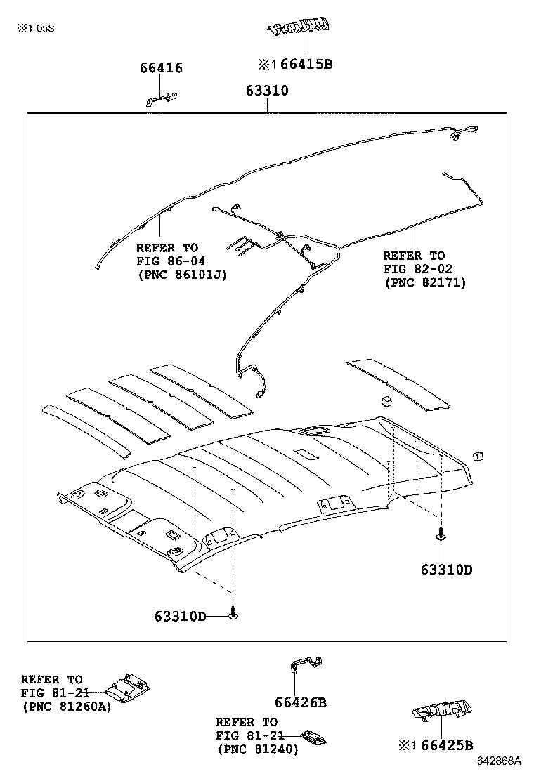 66414-0F030 SPACER, SIDE RAIL, REAR RH product image
