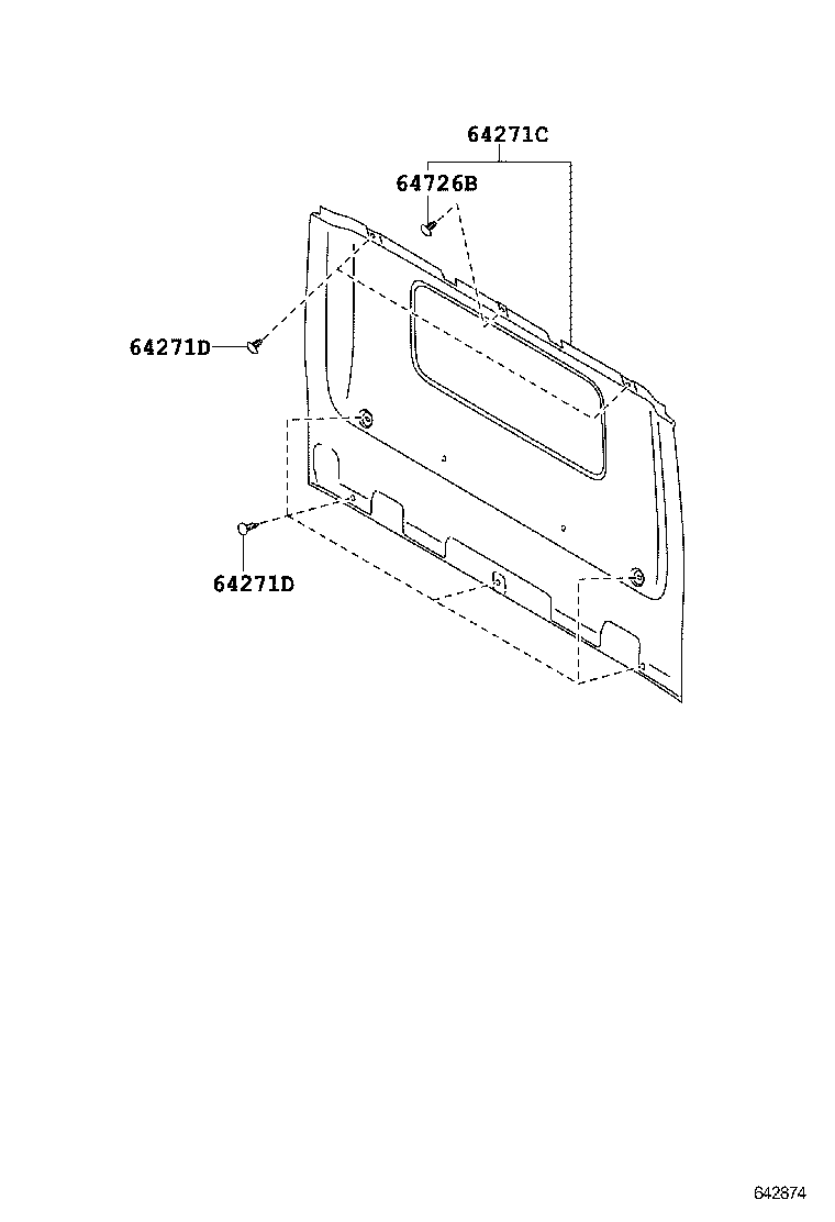 64271-37591-B0 TRIM, BACK PANEL product image