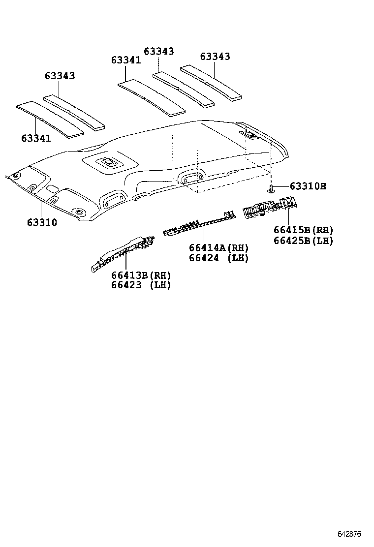 63341-52180 PAD, ROOF SILENCER, NO.1 product image