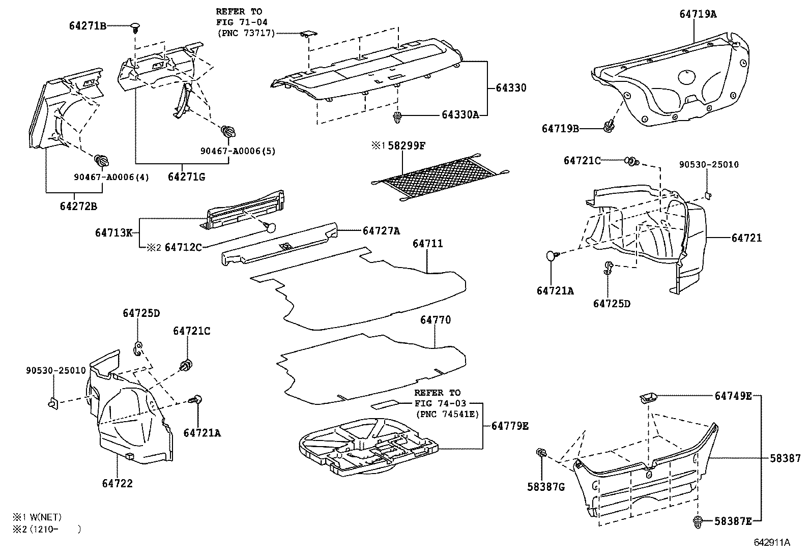 Toyota 64271-06040 BOARD, ROOM PARTITION, RH