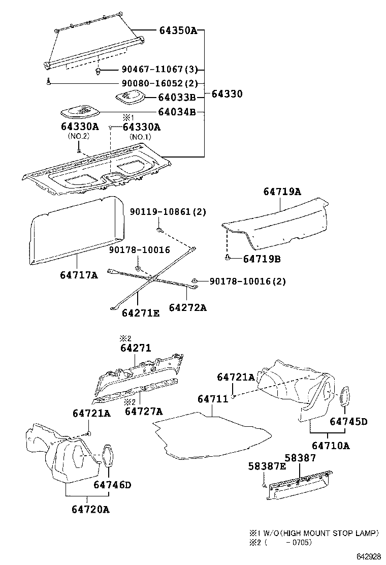 58703-02050 COVER, LUGGAGE COMPARTMENT SIDE, RH product image