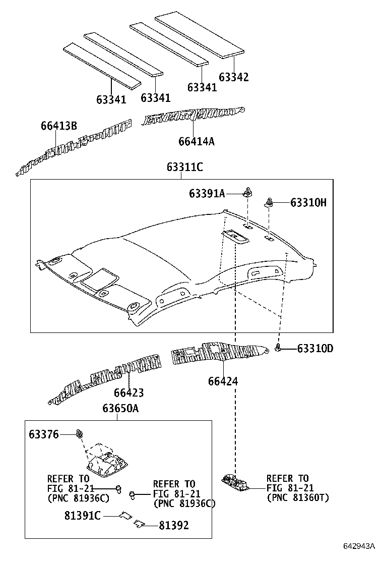 63341-06170 PAD, ROOF SILENCER, NO.1 product image
