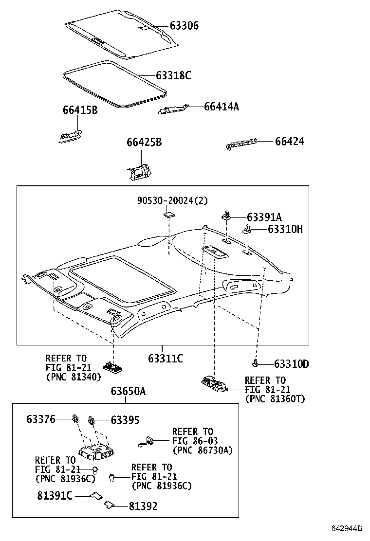 63341-06170 PAD, ROOF SILENCER, NO.1 product image