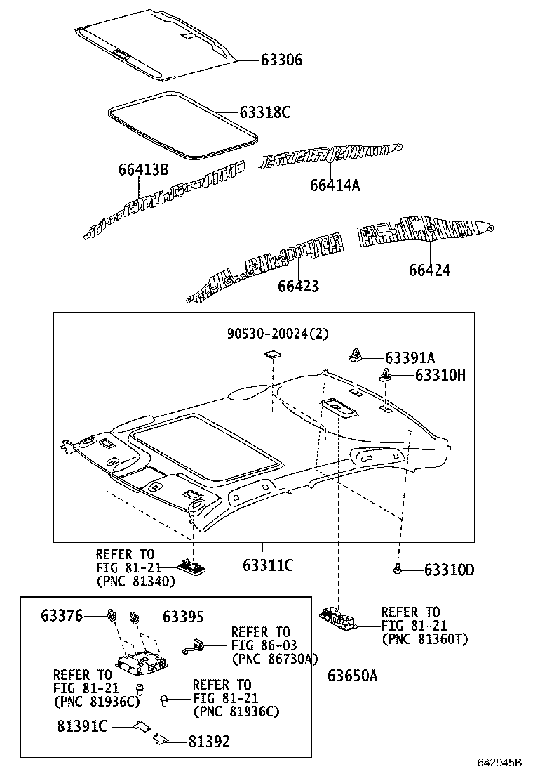 63341-06170 PAD, ROOF SILENCER, NO.1 product image