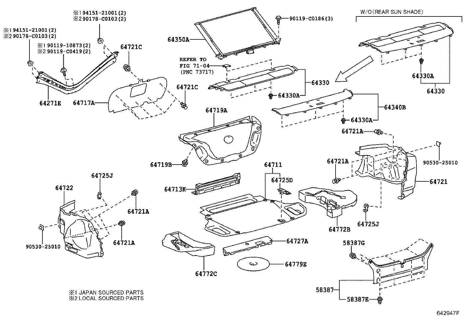 64779-06142 TRAY, SPARE WHEEL COVER product image