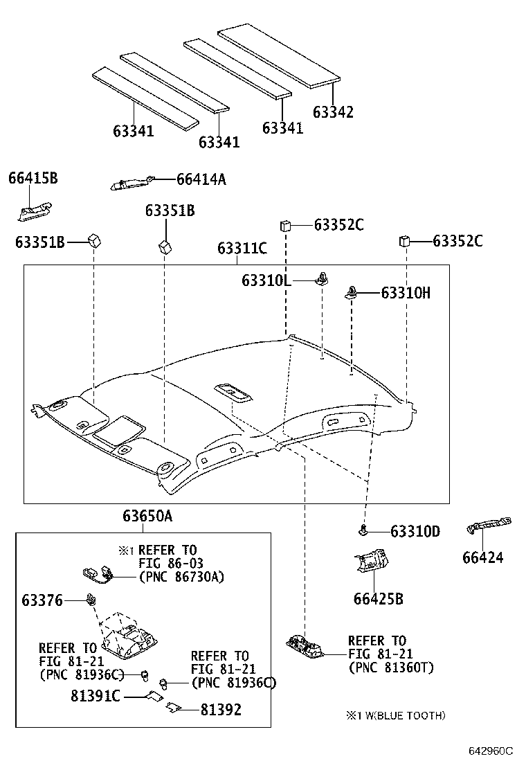 63341-06111 PAD, ROOF SILENCER, NO.1 product image