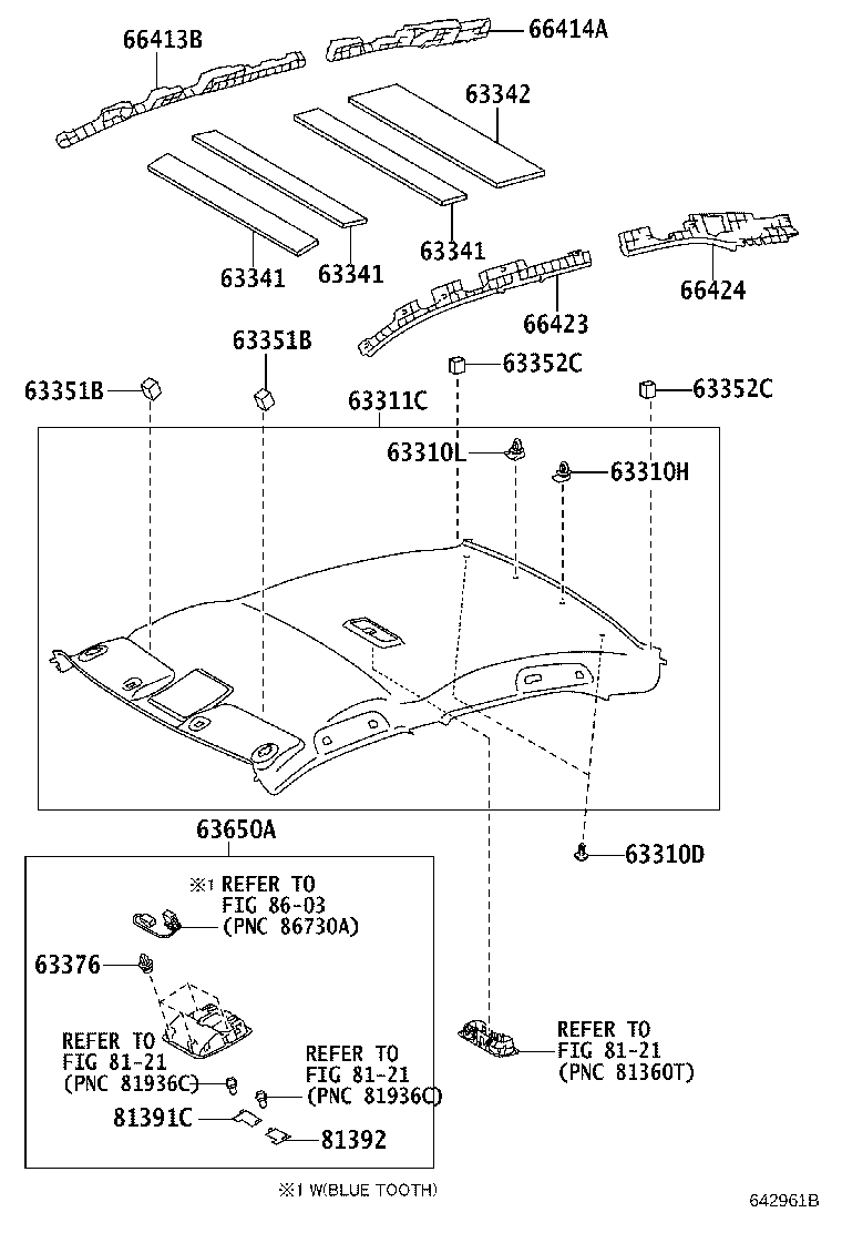 63341-06111 PAD, ROOF SILENCER, NO.1 product image