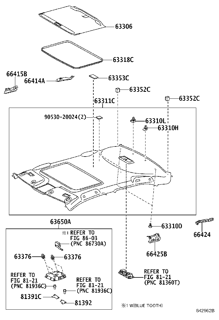 63341-06111 PAD, ROOF SILENCER, NO.1 product image