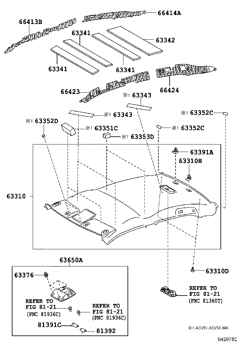 63341-06160 PAD, ROOF SILENCER, NO.1 product image