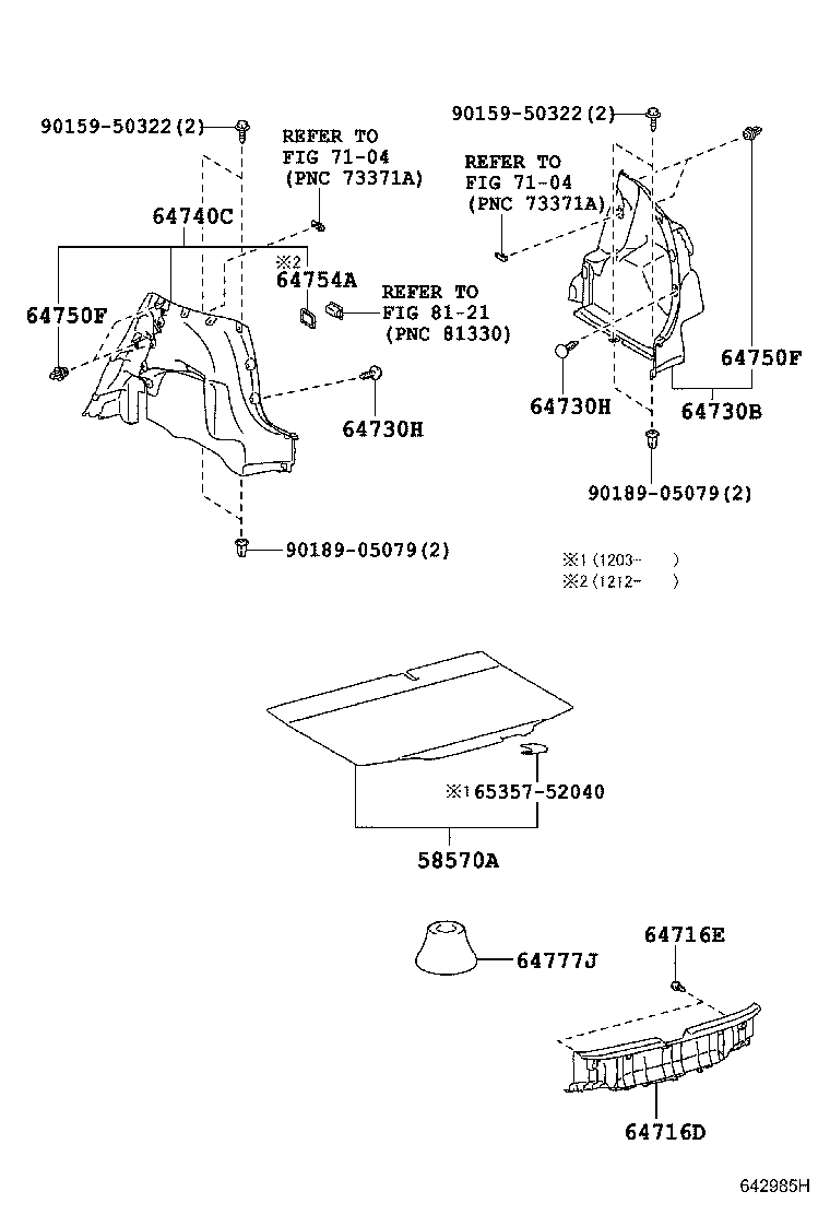 64991-52010 BOX, DECK FLOOR, FRONT product image