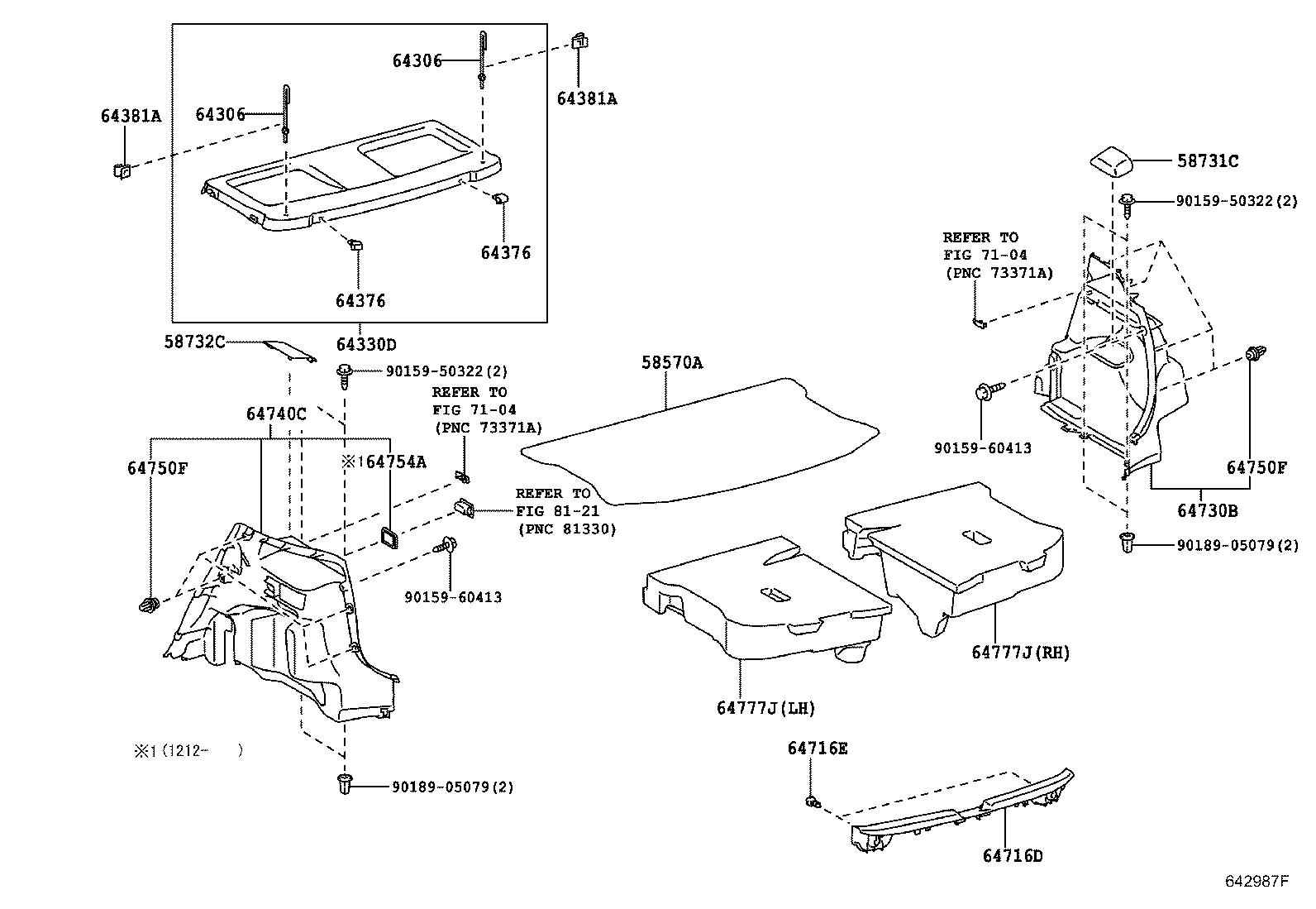 Toyota 64330-52410-B3 PANEL ASSY, PACKAGE TRAY TRIM