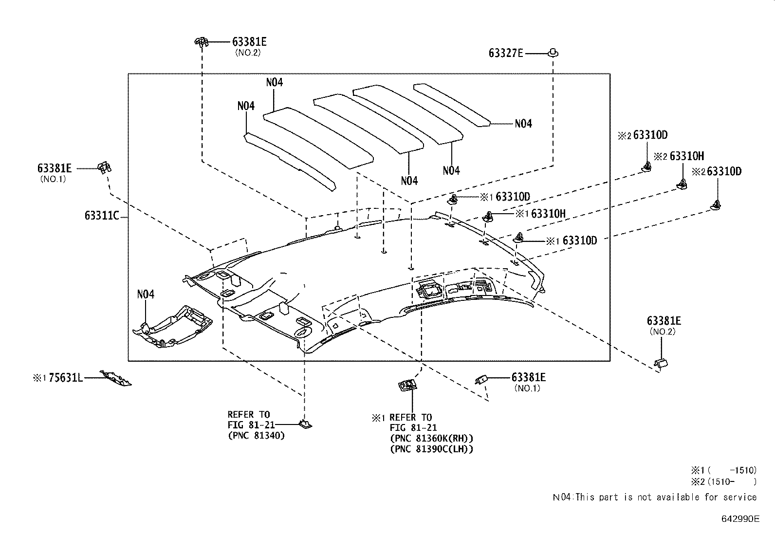 63306-30180-C0 TRIM SUB-ASSY, SUNSHADE product image