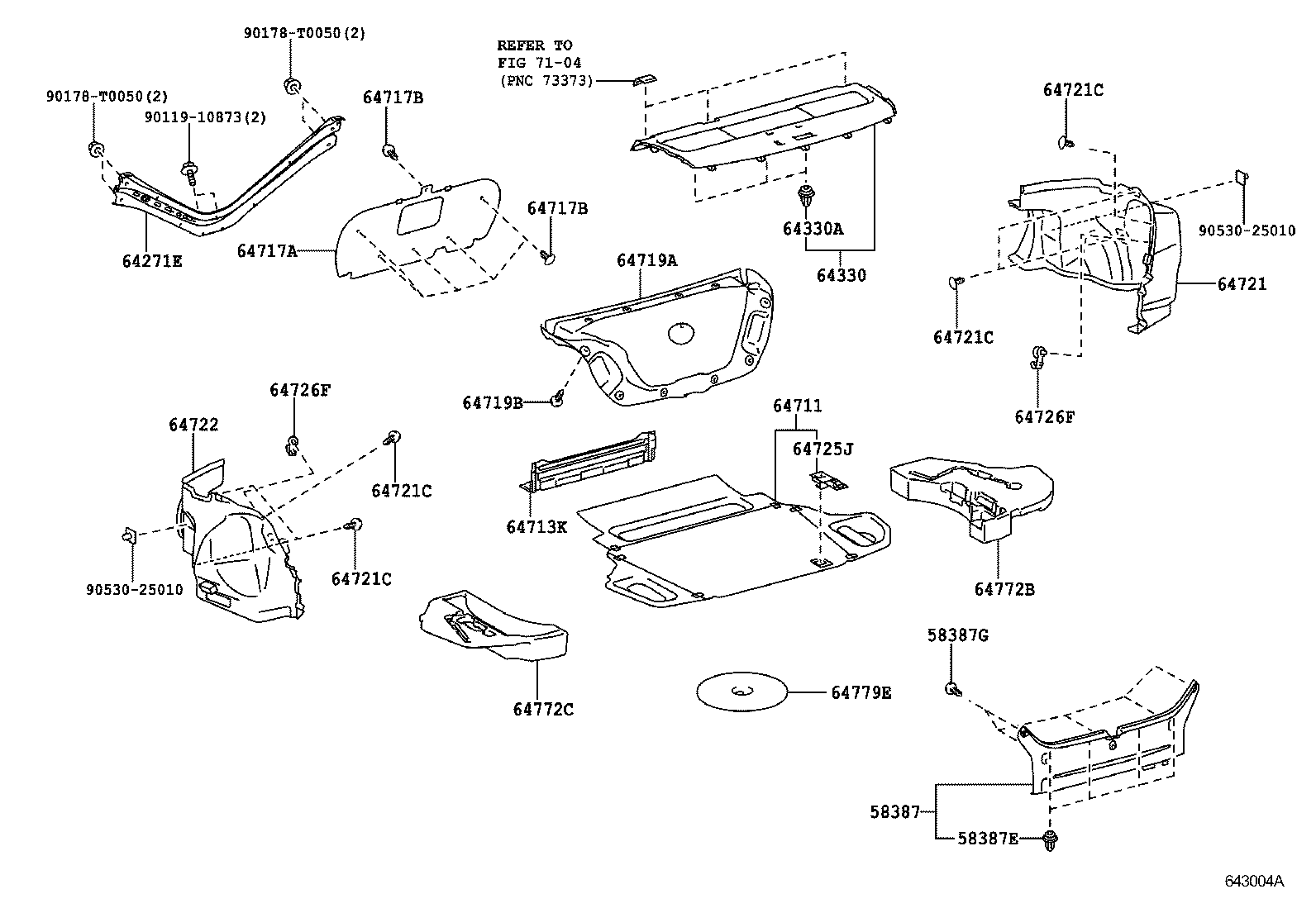 64779-06071 TRAY, SPARE WHEEL COVER product image