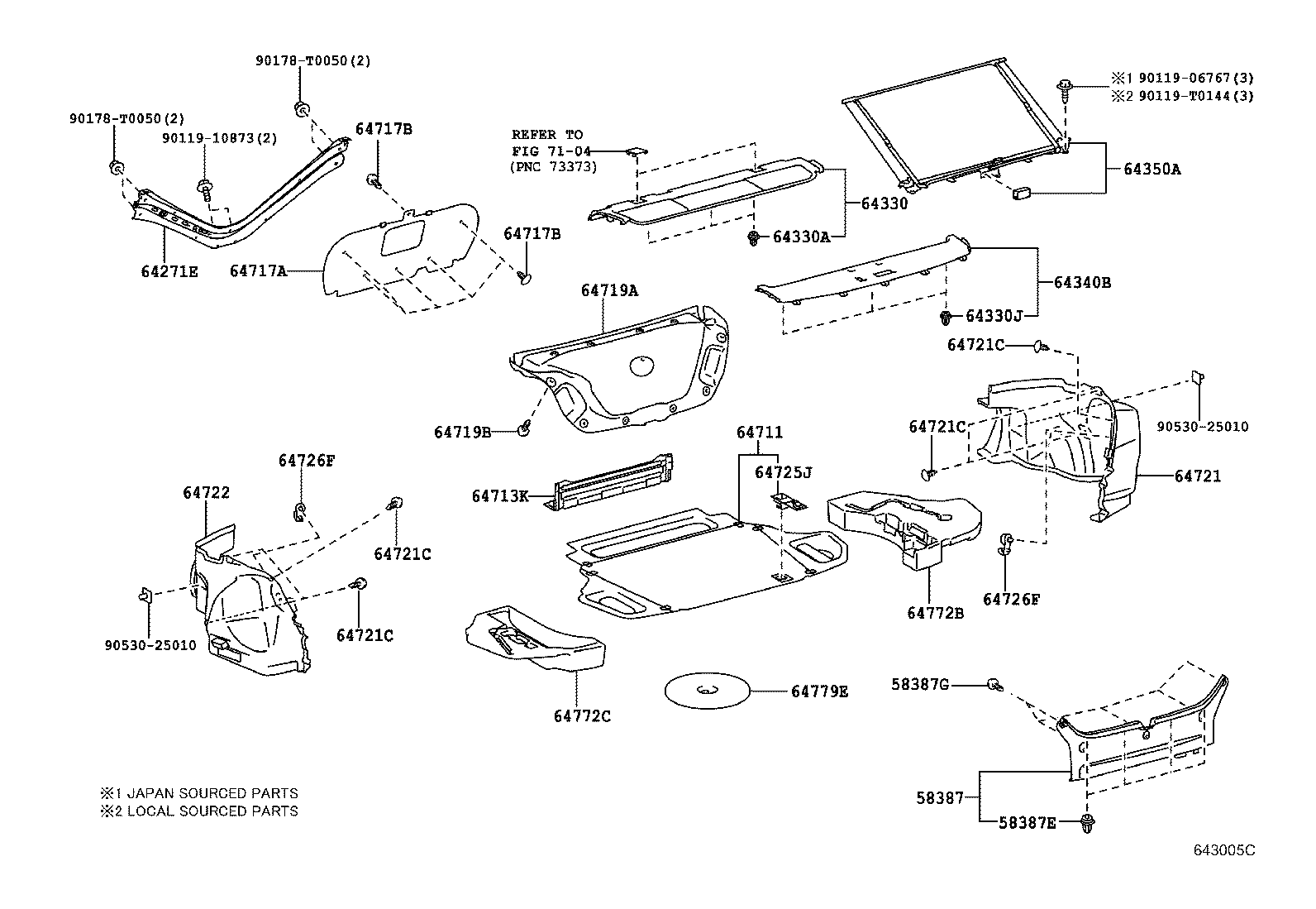 64779-06071 TRAY, SPARE WHEEL COVER product image