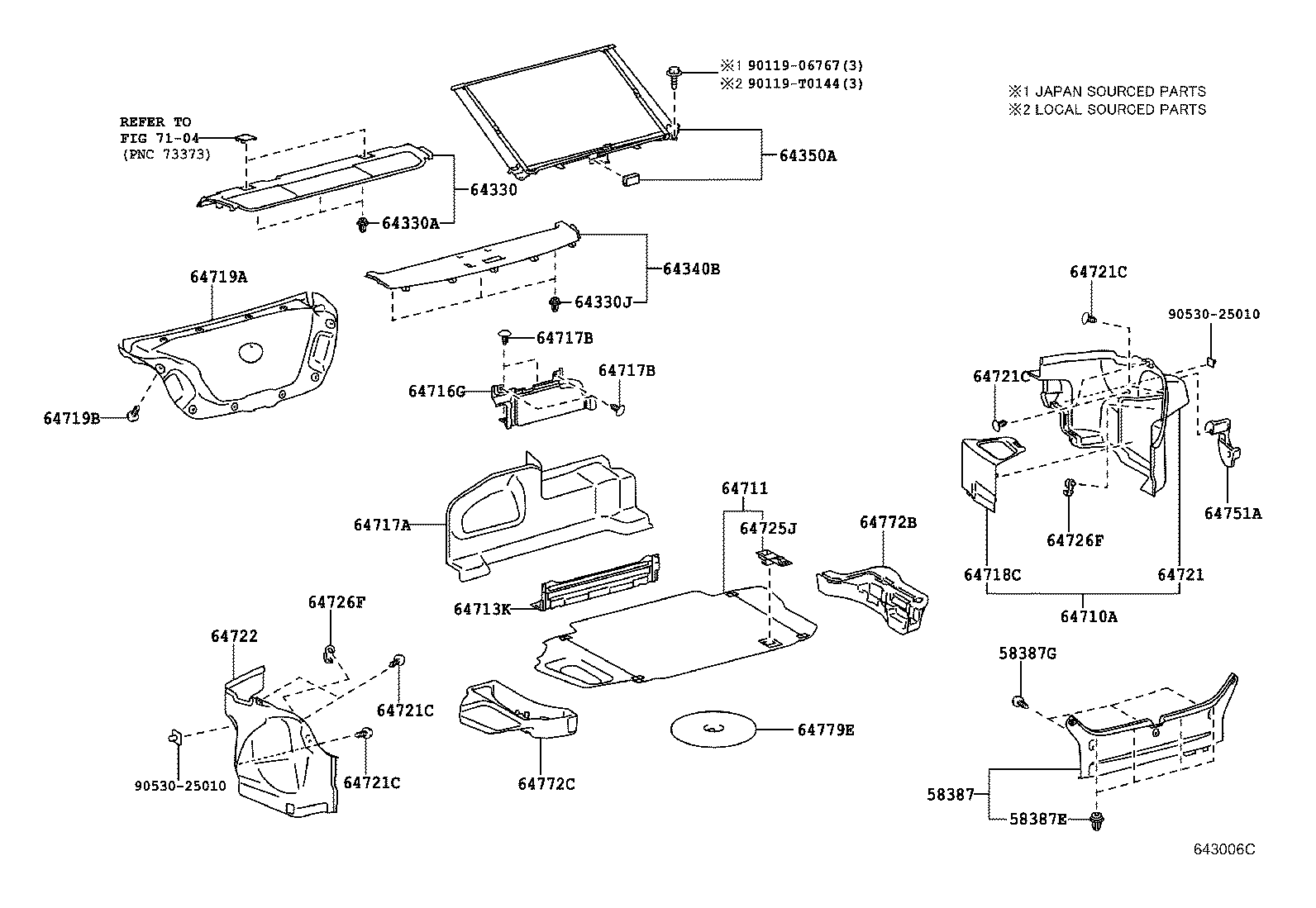 64779-06071 TRAY, SPARE WHEEL COVER product image