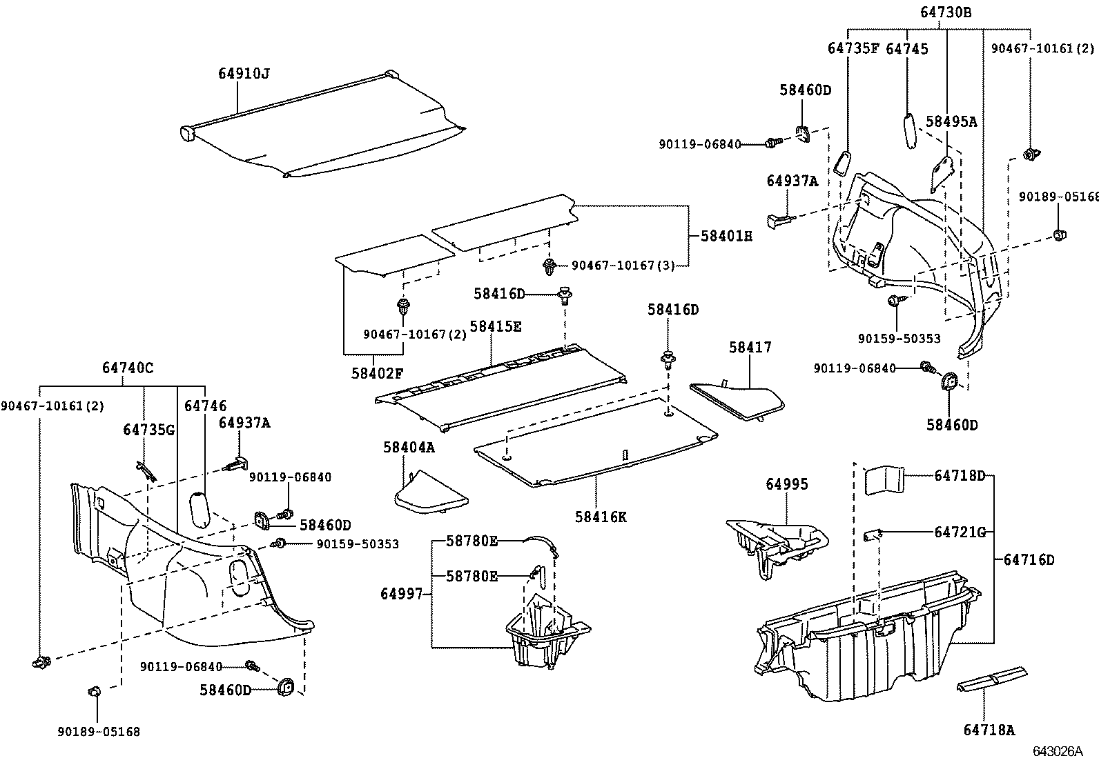 58490-47100-B0 BOARD, REAR FLOOR, NO.3 product image