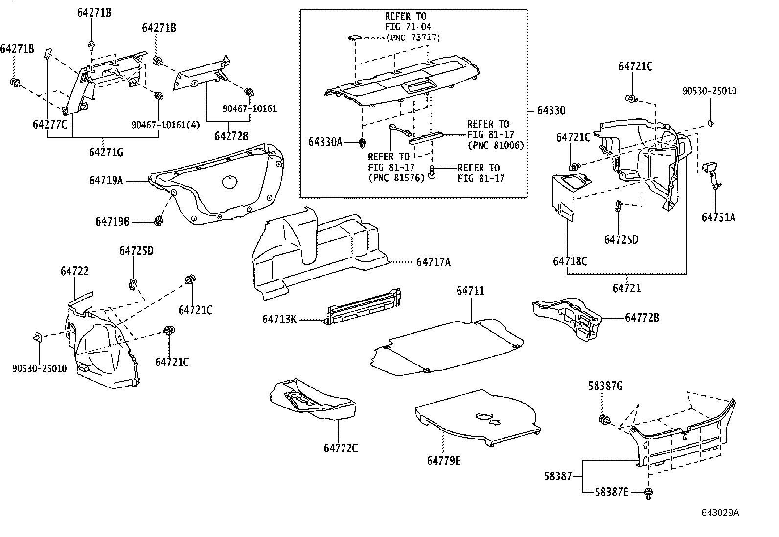 64271-06050 BOARD, ROOM PARTITION, RH product image