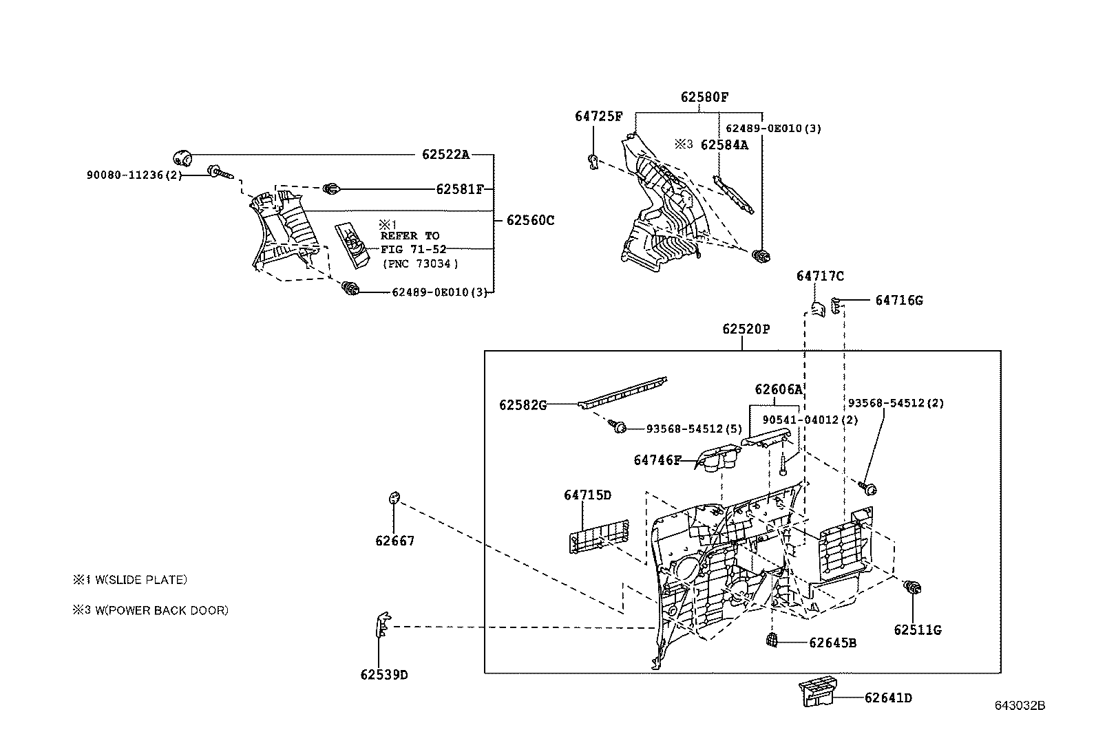 62170-08032 AIR BAG ASSY, CURTAIN SHIELD, RH product image