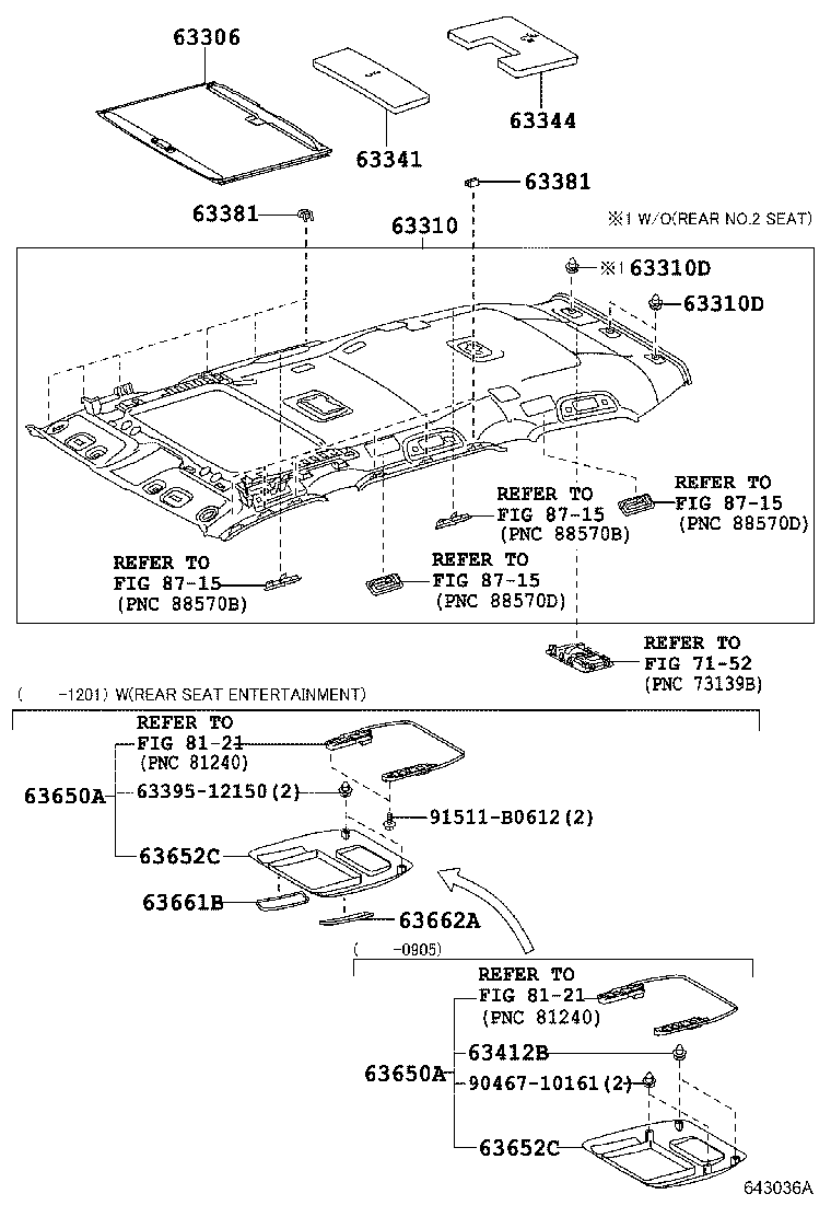 63306-60160-C0 TRIM SUB-ASSY, SUNSHADE product image