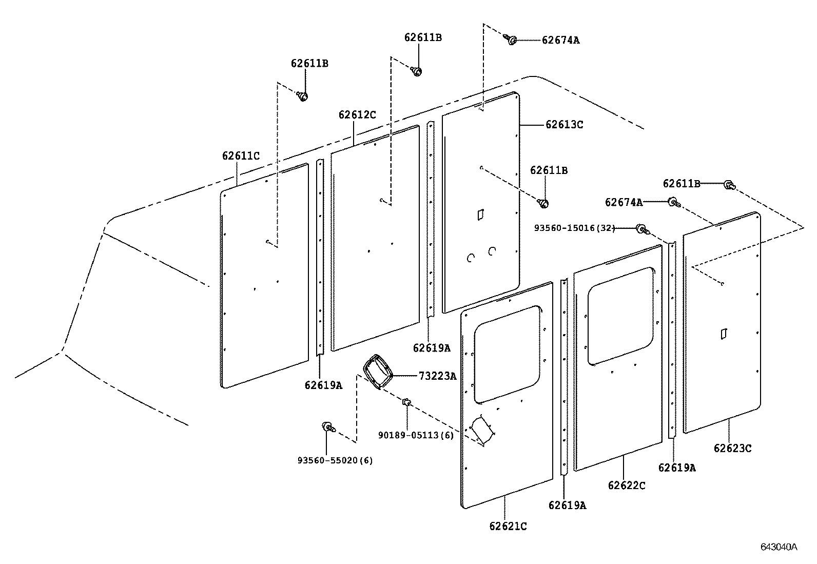 73224-37030-C0 COVER, SEAT BELT RETRACTOR product image